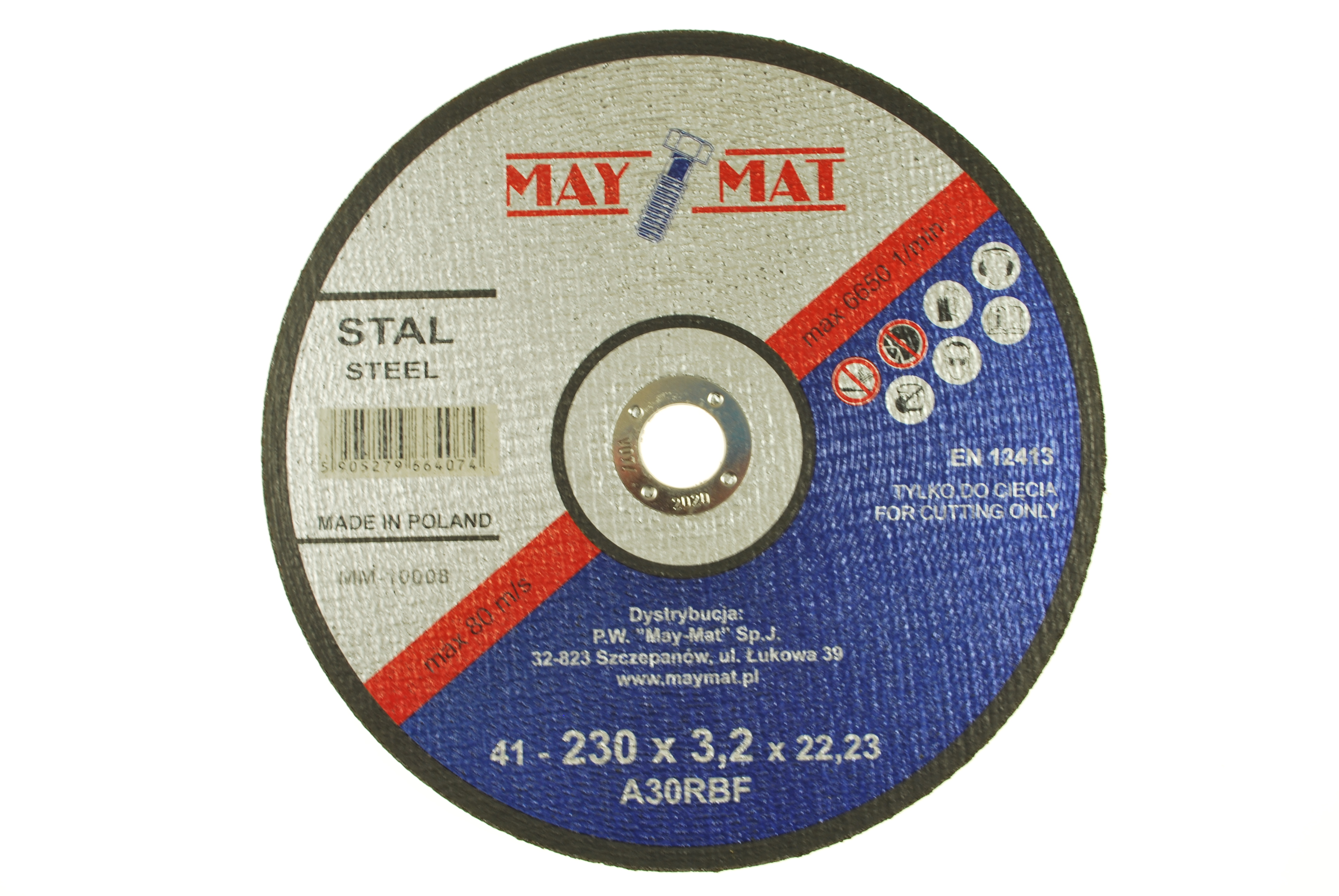 TARCZA DO METALU 230X3,2 /MAY-MAT/ MM-10008